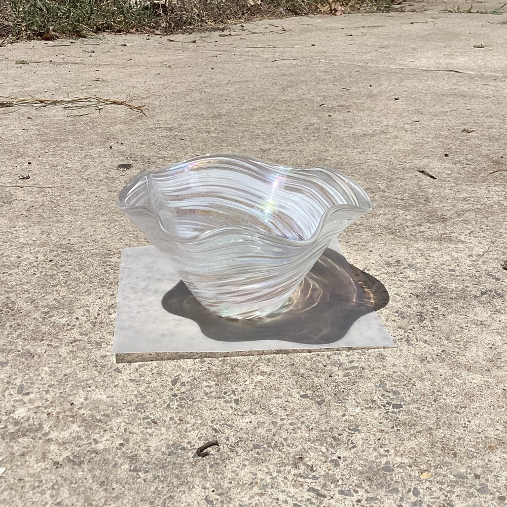 Glass eye studio, iridescent Art Bowl